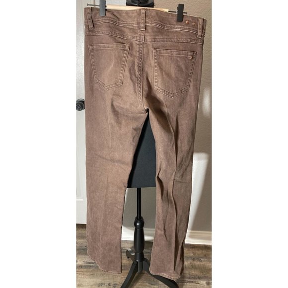 CAbi-SIZE 6-Brown Denim Jeans-FLARED-WOMENS- GREAT CONDITION - Picture 2 of 4